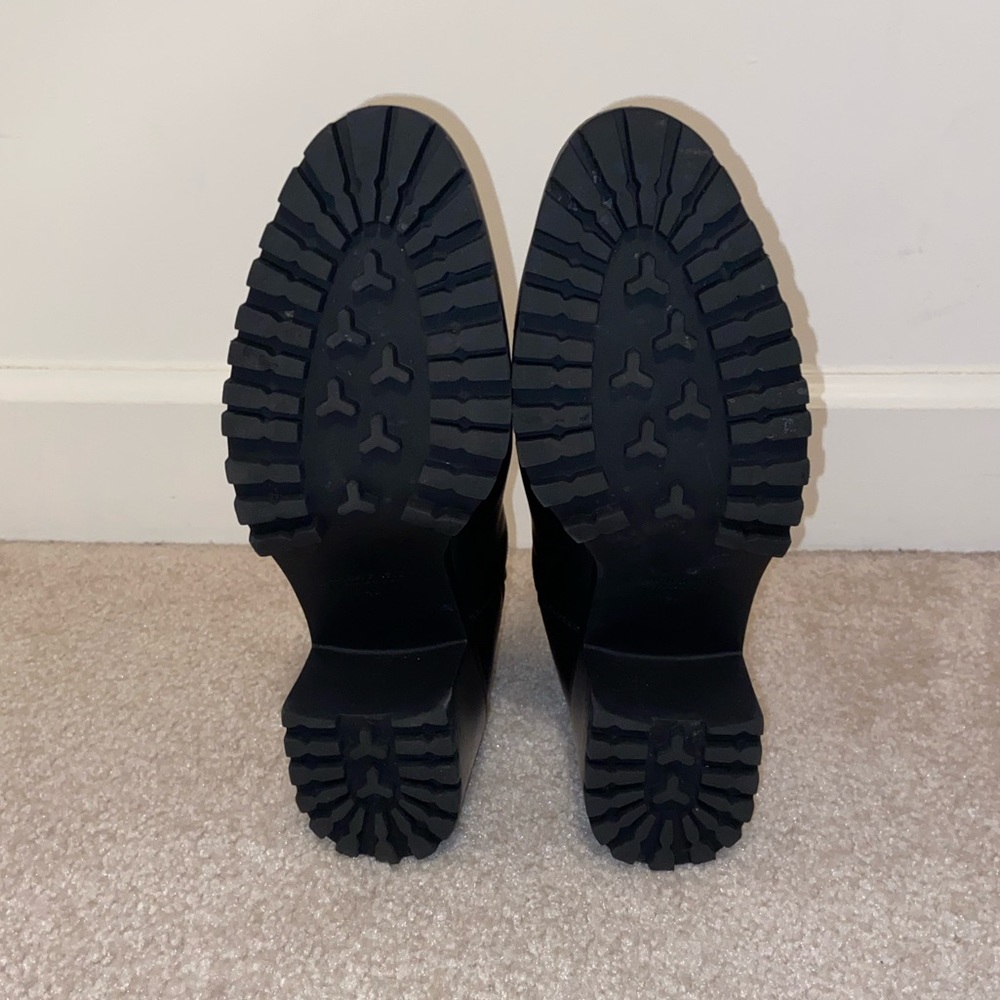 Zara Basic Collection Black Leather Heel Booties - image 7